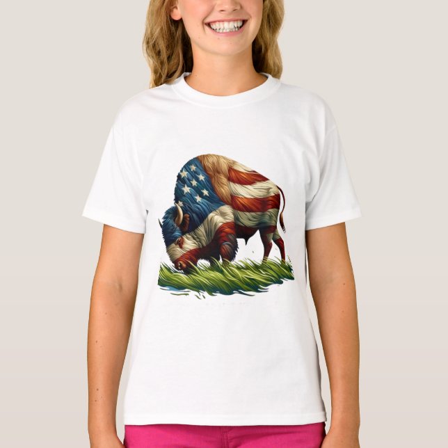 Camiseta Bandeira Americana Buffalo (Frente)