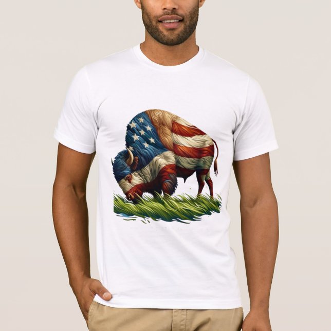 Camiseta Bandeira Americana Buffalo (Frente)