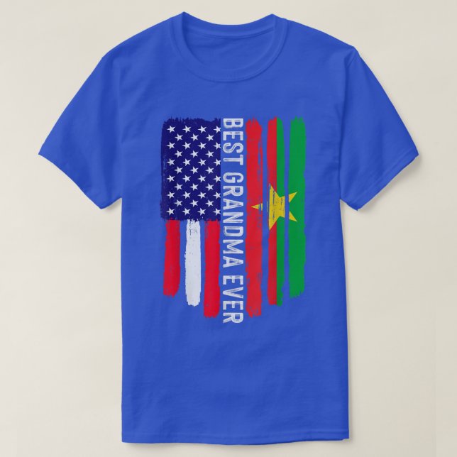 Camiseta Bandeira Americana Burkina Faso Sinalizador Melhor (Frente do Design)