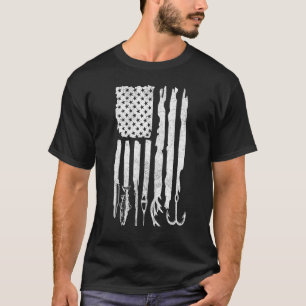 Camiseta Bandeira Americana Caça Pesca Pescador Caçador Hom