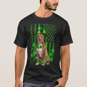 Camiseta Bandeira Americana Cachorro Pitbull Terrier Fofo S