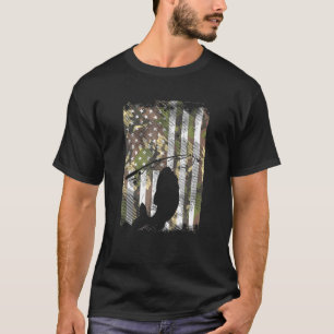Camiseta Bandeira Americana Camuflada Peixe-Pescador Patrió