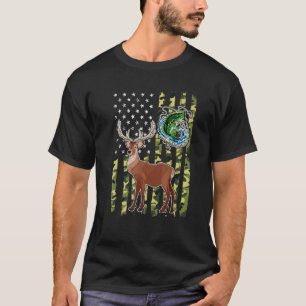 Camiseta Bandeira Americana Camuflada Pesca Caça Caçador Ve