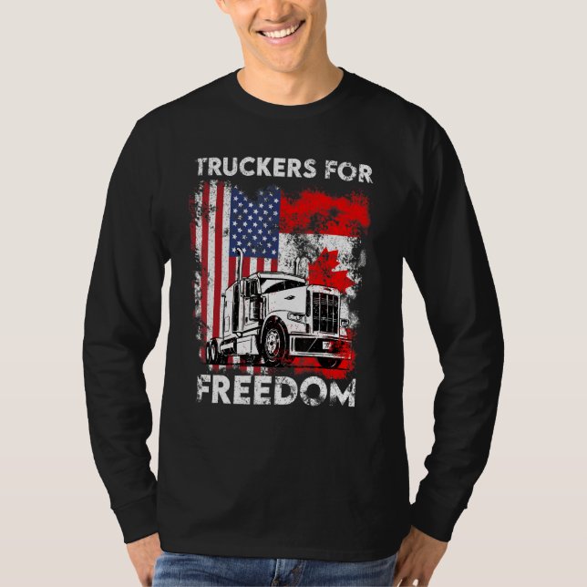 Camiseta Bandeira Americana Canadá, Voo da Liberdade de Ban (Frente)