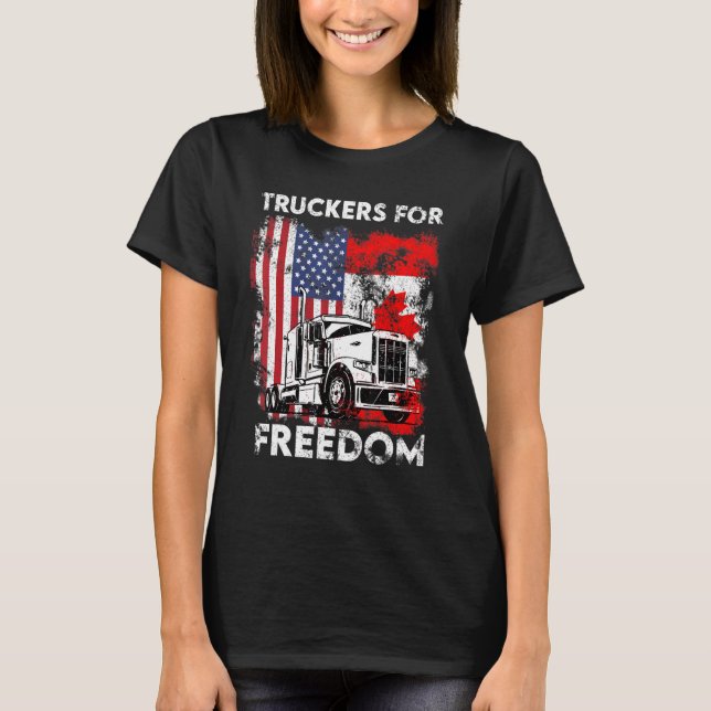 Camiseta Bandeira Americana Canadá, Voo da Liberdade de Ban (Frente)