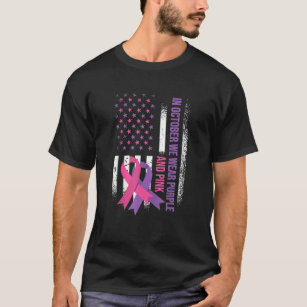 Camiseta Bandeira Americana: Cancer E Violência Doméstica
