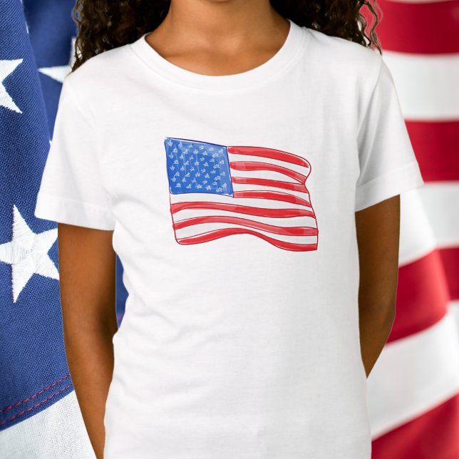 Camiseta Bandeira Americana Caprichosa / Patriótica EUA (Criador carregado)