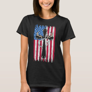 Camiseta Bandeira Americana Christian Hunting Lover de Pesc