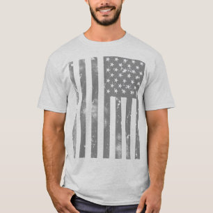 Camiseta Bandeira Americana Cinza Envelhecida Muito Legal