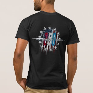 CAMISETA BANDEIRA AMERICANA CLÁSSICA RETRÔ CROMADA AMÉRICA