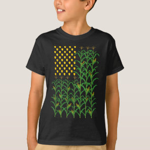 Camiseta Bandeira Americana Colheita Agricultores Fazenda A