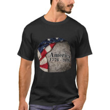 Bandeira Americana com "1776 - 2026" em mármore ci