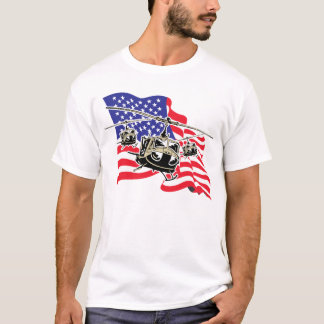 Camiseta Bandeira americana com helicópteros