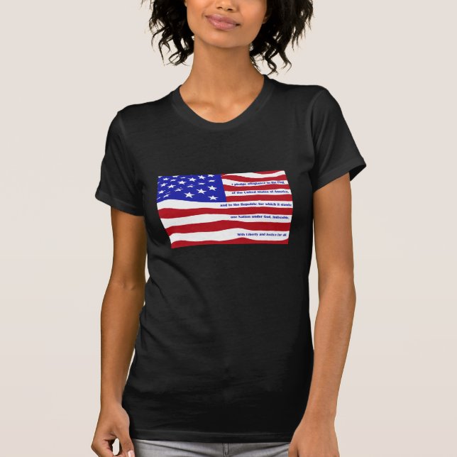 Camiseta Bandeira americana com Penhor em listras (Frente)