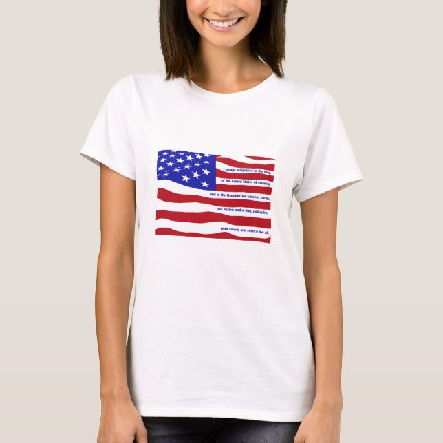 Camiseta Bandeira americana com Penhor em listras (Frente)
