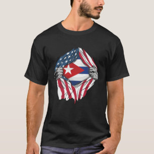 Camiseta Bandeira Americana Cuba Grátis Design da Bandeira
