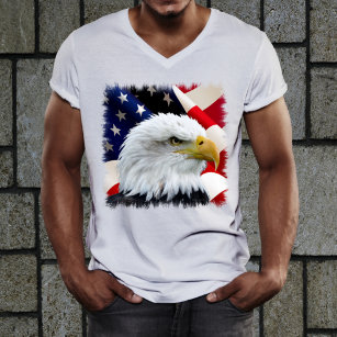 Camiseta Bandeira Americana da Águia T-Shirt