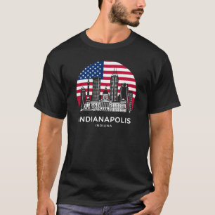 Camiseta Bandeira americana da cidade de Indianapolis India