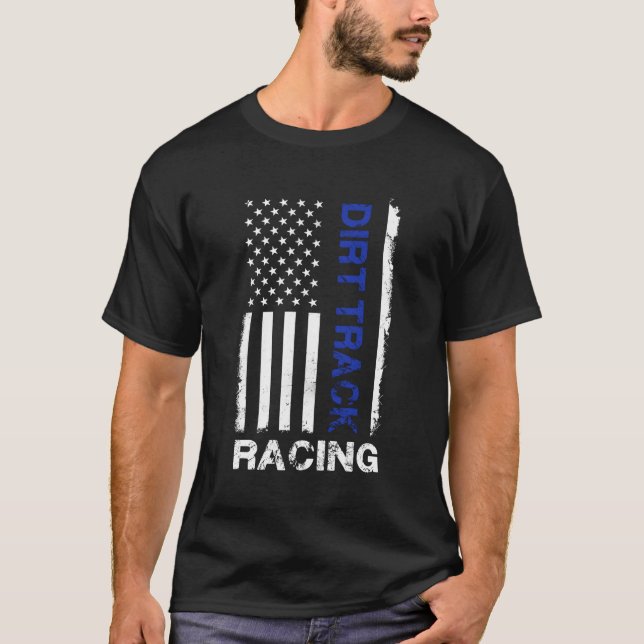 Camiseta Bandeira Americana da Corrida de Sujeira (Frente)
