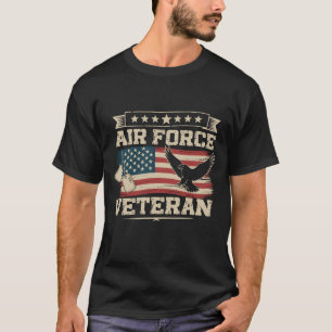 Camiseta Bandeira Americana da Força Aérea dos EUA Veterano