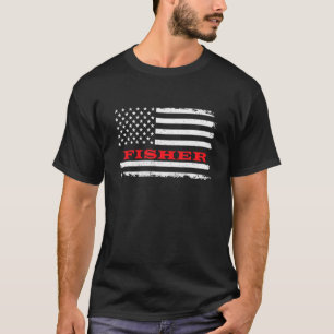 Camiseta Bandeira Americana da Louisiana Fisher Usa Present