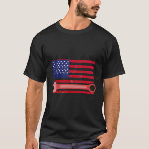 Camiseta Bandeira Americana Da Onch Para Mecânica