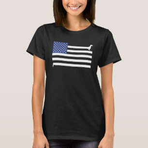 Camiseta Bandeira Americana Dachshund Patriótico Dachshund