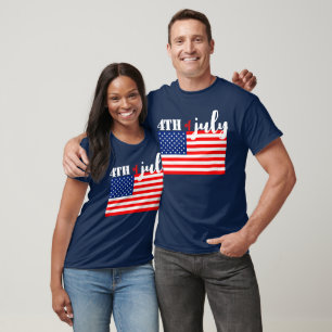 Camiseta Bandeira Americana de 4 de julho