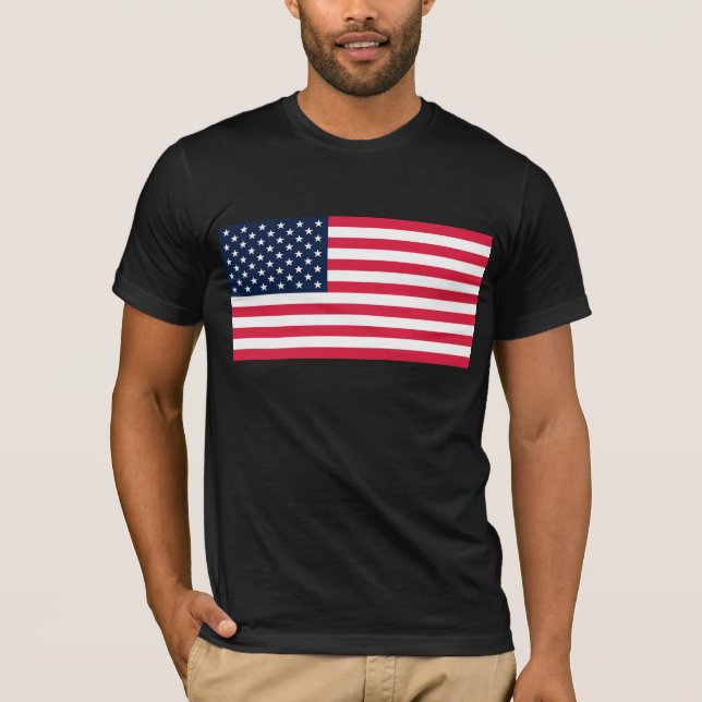 Camiseta Bandeira Americana de 50 Estrelas: Velhas Estrelas (Frente)