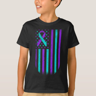 Camiseta Bandeira Americana de Apoio à Consciencialização d
