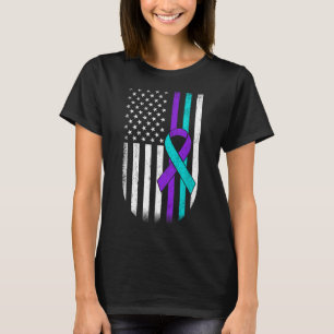 Camiseta Bandeira Americana de Apoio à Consciencialização d