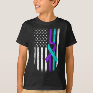 Camiseta Bandeira Americana de Apoio à Conscientização da P