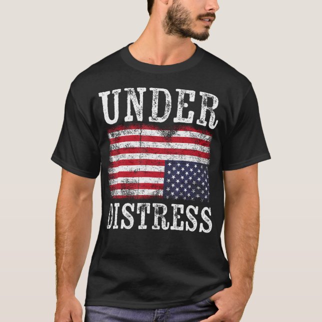 Camiseta Bandeira Americana de Cima sob Rua Unida de Sofrid (Frente)