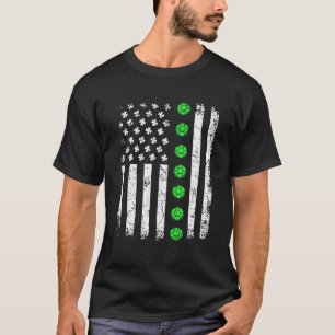 Camiseta Bandeira Americana de Futebol Antigo Dia de São Pa