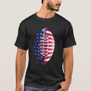 Camiseta Bandeira Americana De Futebol Cute Em 4 De Julho E