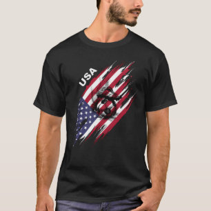 Camiseta Bandeira Americana de Futebol dos EUA