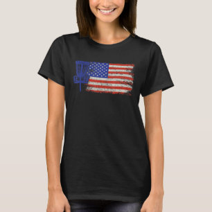 Camiseta Bandeira Americana de Golfe de Disco Incomodada do
