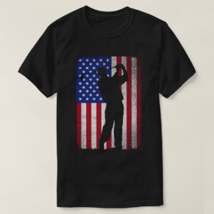 Camiseta Bandeira Americana De Golfe Patriótico 4º De Julho