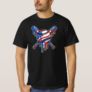Camiseta Bandeira Americana de Gotejamento Patriótico Amant