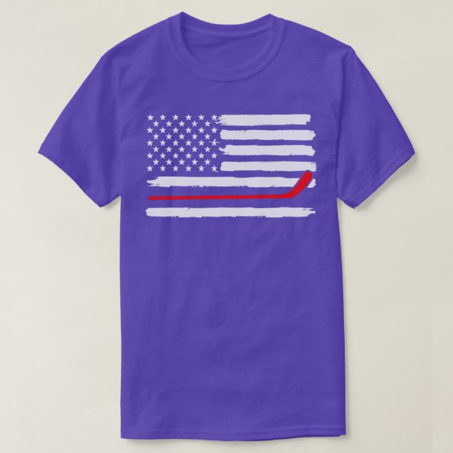 Camiseta Bandeira Americana de Hóquei 1 (Frente do Design)