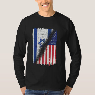 Camiseta Bandeira Americana de Israel Orgulho Israelense Am