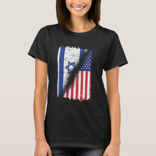 Camiseta Bandeira Americana de Israel Orgulho Israelita Ame