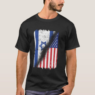 Camiseta Bandeira Americana de Israel Orgulho Israelita Ame