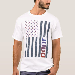 Camiseta Bandeira Americana de Judô