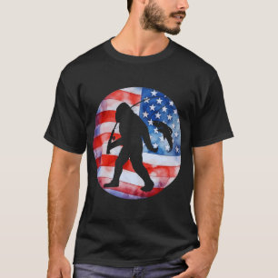 Camiseta Bandeira Americana de Pesca de Robalo Vintage