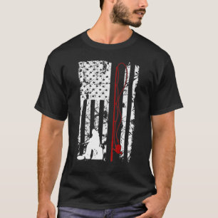 Camiseta Bandeira Americana de Pesca no Gelo