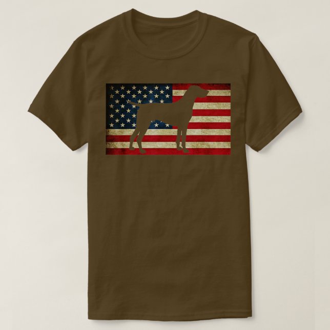 Camiseta Bandeira Americana de Ponta Curta Patriótica Alemã (Frente do Design)