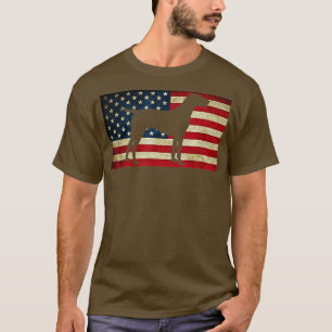 Camiseta Bandeira Americana de Ponta Curta Patriótica Alemã