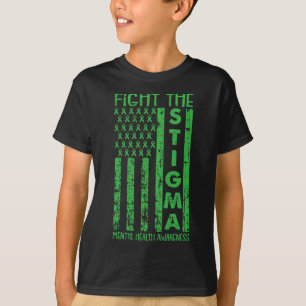 Camiseta Bandeira Americana de Sensibilização para a Saúde