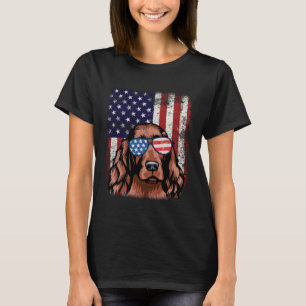 Camiseta Bandeira Americana de Setter Patriótica